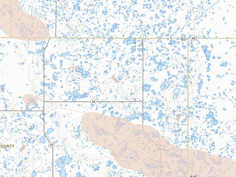 Radar-estimated hail-size map of the storm over Gackle, ND on Jul 19, 2026