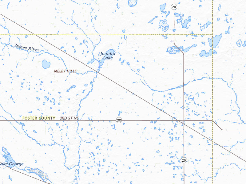 Radar-estimated hail-size map of the storm over Glenfield, ND on Jun 2, 2026