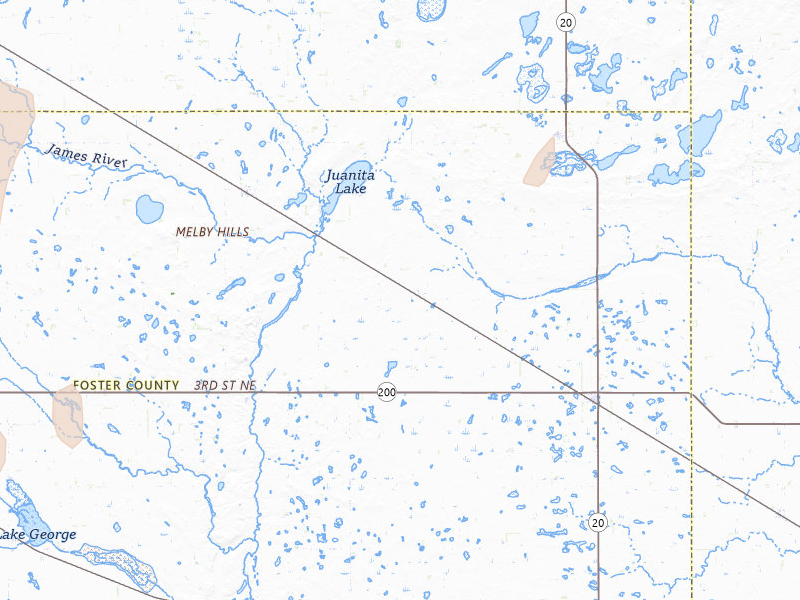 Radar-estimated hail-size map of the storm over Glenfield, ND on Jun 29, 2026