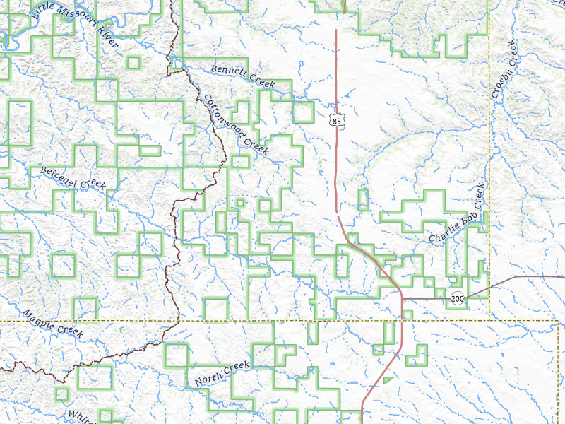 Radar-estimated hail-size map of the storm over Grassy Butte, ND on Jun 27, 2026
