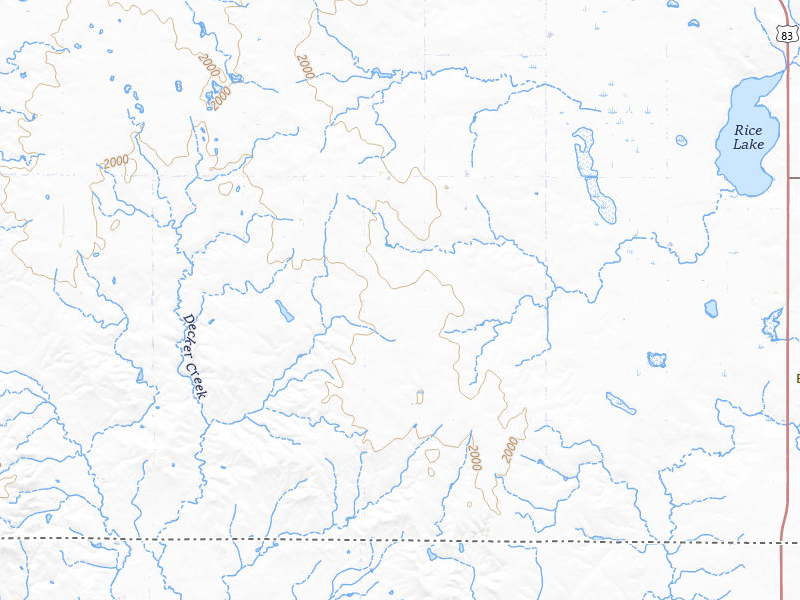 Radar-estimated hail-size map of the storm over Hague, ND on Jul 7, 2026