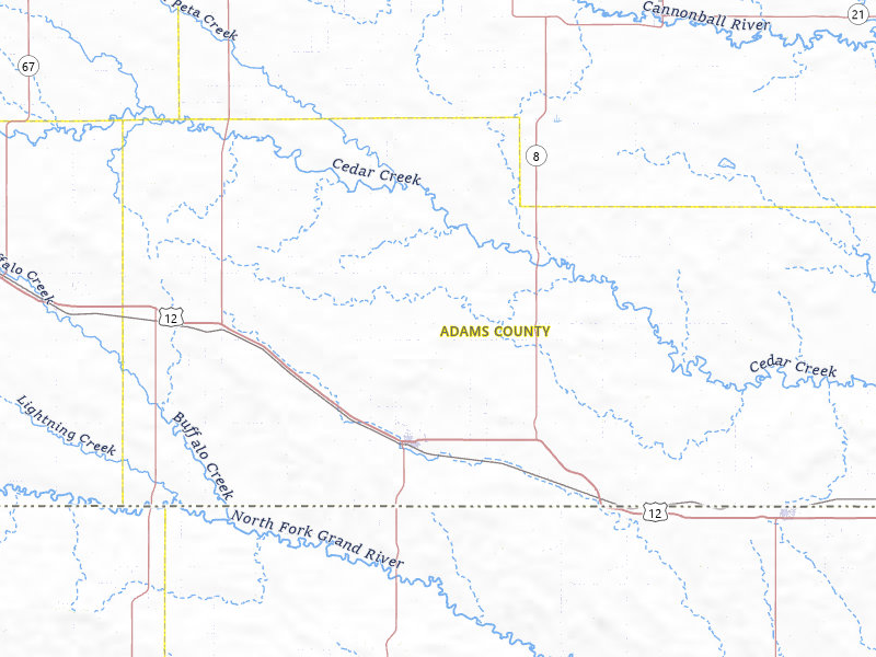 NEXRAD radar-signature map of the hail storm over Hettinger, ND on Aug 10, 2026