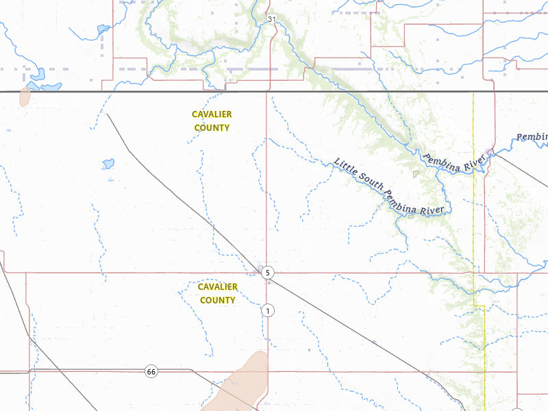 Radar-estimated hail-size map of the storm over Langdon, ND on Jun 29, 2026