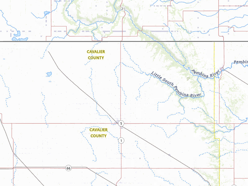Radar-estimated hail-size map of the storm over Langdon, ND on Jul 24, 2026