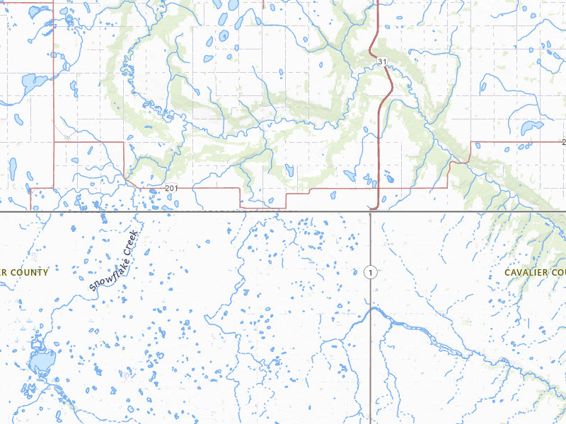 NEXRAD radar-signature map of the hail over Langdon, ND