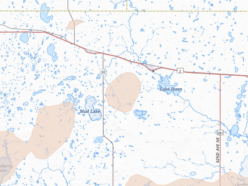 Radar-estimated hail-size map of the storm over Leeds, ND