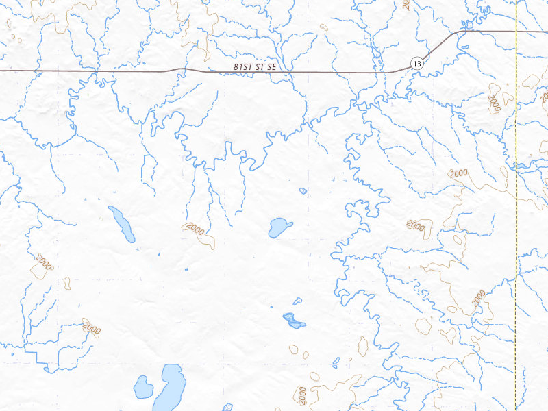 Radar-estimated hail-size map of the storm over Linton, ND on May 31, 2026