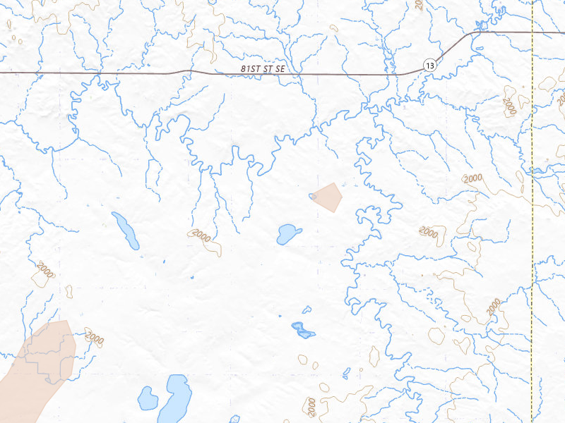 Radar-estimated hail-size map of the storm over Linton, ND on Jun 9, 2026