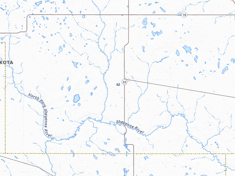 NEXRAD radar-signature map of the hail storm over Maddock, ND on Jul 30, 2026