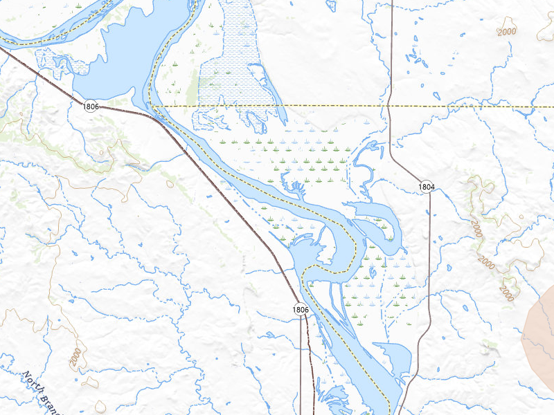 Radar-estimated hail-size map of the storm over Mandan, ND on Jun 9, 2026