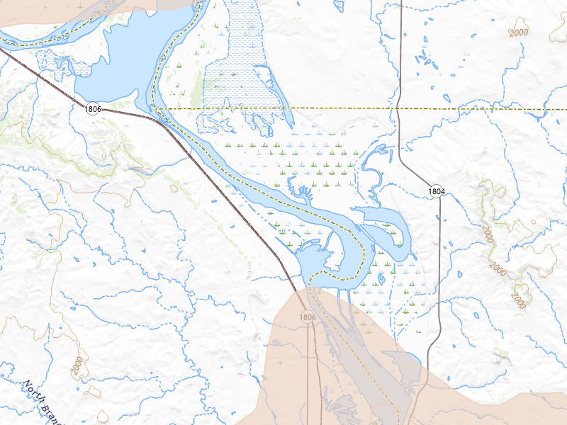Radar-estimated hail-size map of the storm over Mandan, ND on Jul 9, 2026