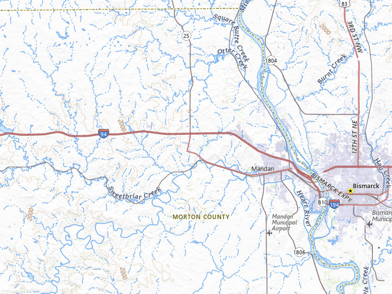 NEXRAD radar-signature map of the hail storm over Mandan, ND on Aug 12, 2026