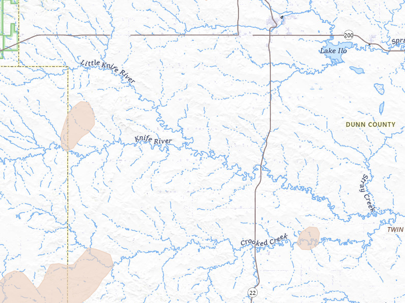 Radar-estimated hail-size map of the storm over Manning, ND