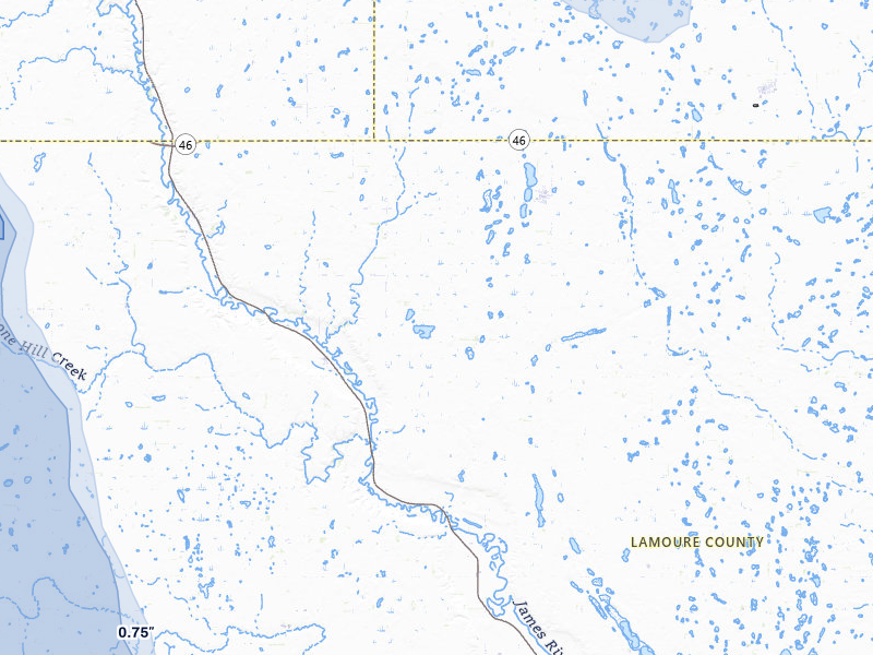 NEXRAD radar-signature map of the hail storm over Marion, ND on Jul 9, 2026