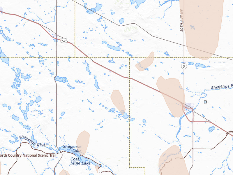Radar-estimated hail-size map of the storm over Martin, ND on Jun 9, 2026