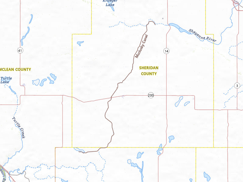 NEXRAD radar-signature map of the hail storm over Mcclusky, ND on Jun 9, 2026