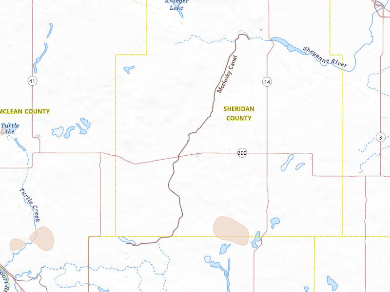 Radar-estimated hail-size map of the storm over Mcclusky, ND on Jul 29, 2026