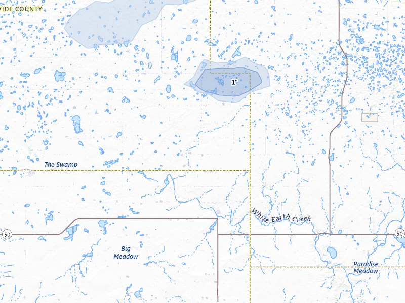 NEXRAD radar-signature map of the hail storm over Mcgregor, ND on Jul 5, 2026