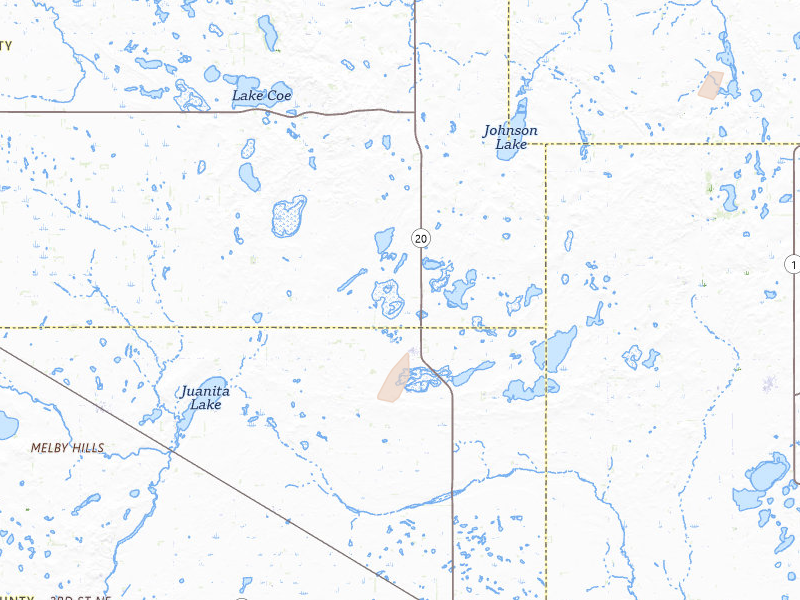 Radar-estimated hail-size map of the storm over Mchenry, ND on Jun 29, 2026