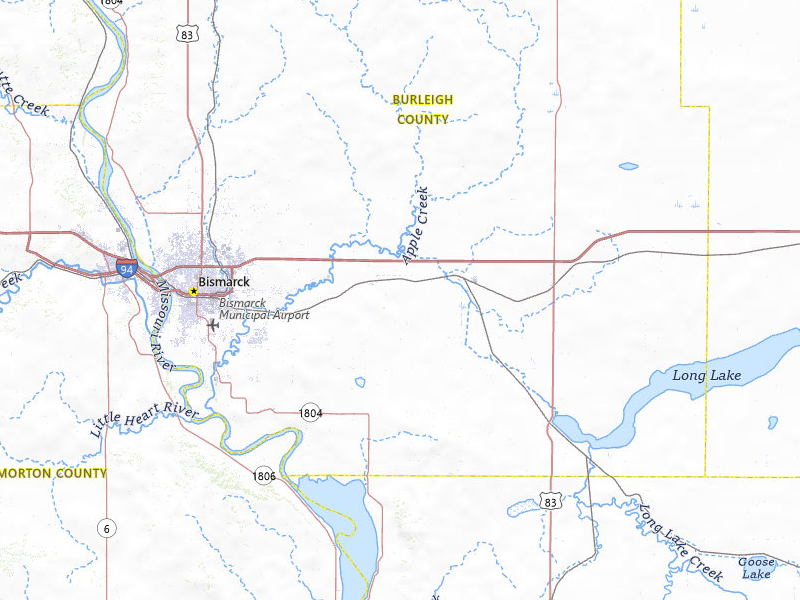 Radar-estimated hail-size map of the storm over Menoken, ND on Jun 28, 2026