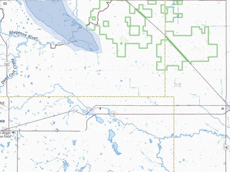NEXRAD radar-signature map of the hail storm over Milnor, ND on Jul 6, 2026