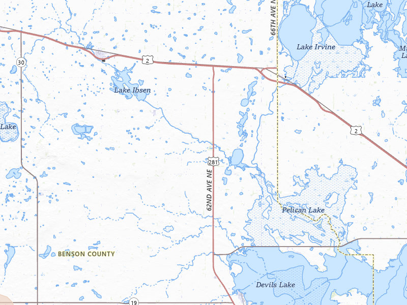 Radar-estimated hail-size map of the storm over Minnewaukan, ND on Jun 2, 2026