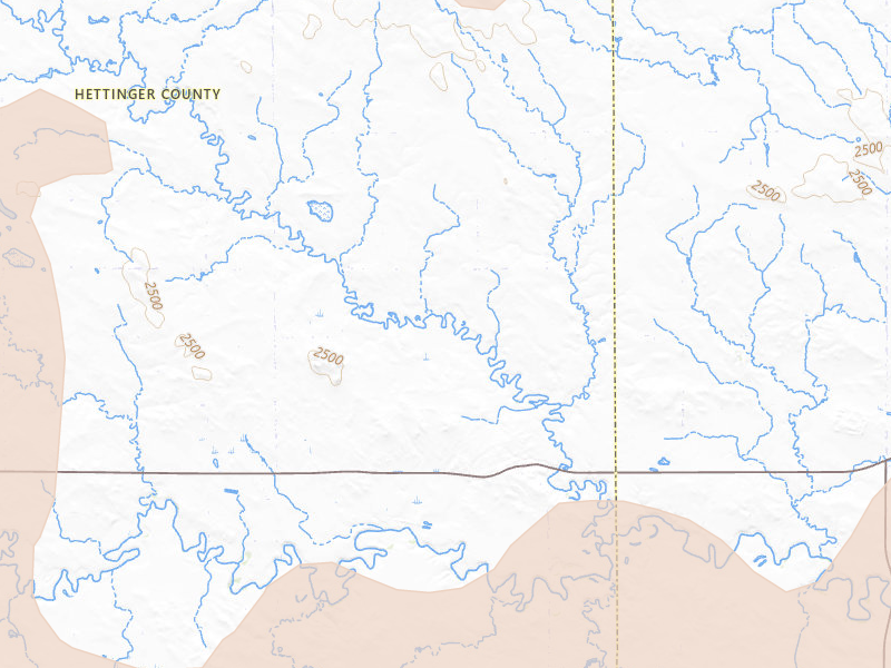 Radar-estimated hail-size map of the storm over Mott, ND on Jun 27, 2026