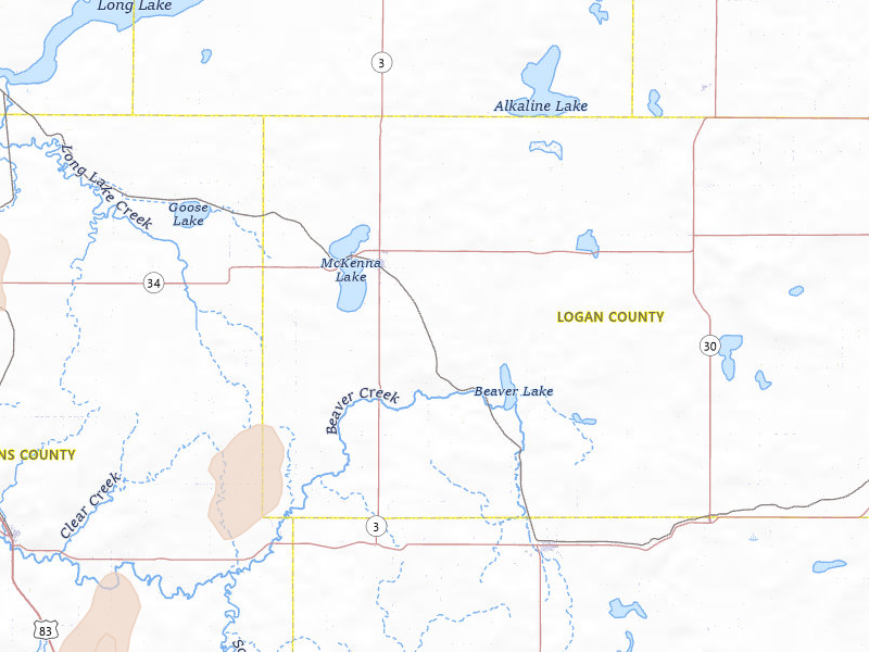 Radar-estimated hail-size map of the storm over Napoleon, ND on Jun 27, 2026