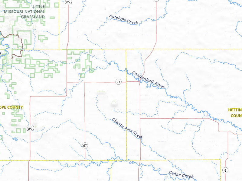 NEXRAD radar-signature map of the hail storm over New England, ND on Jun 7, 2026
