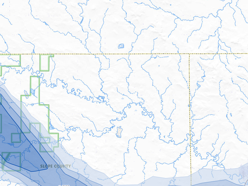 NEXRAD radar-signature map of the hail storm over New England, ND on Aug 11, 2026