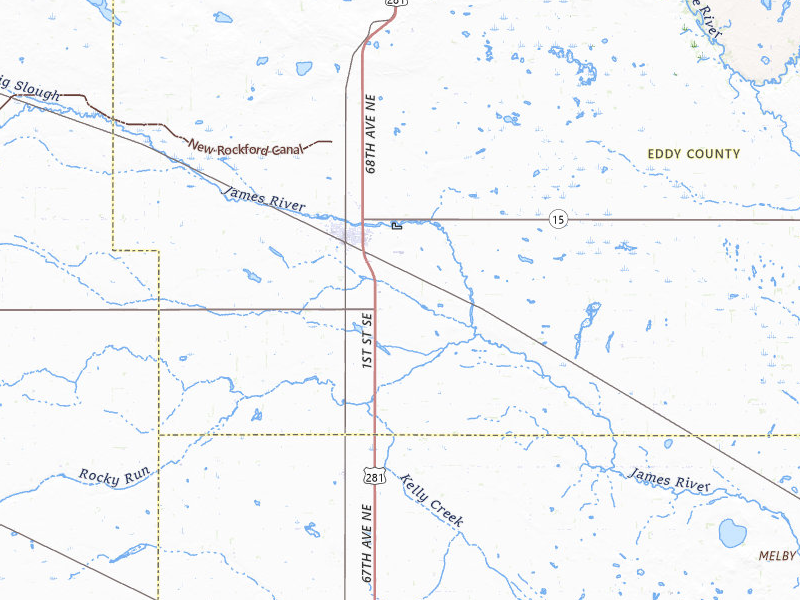 NEXRAD radar-signature map of the hail storm over New Rockford, ND on Aug 24, 2026