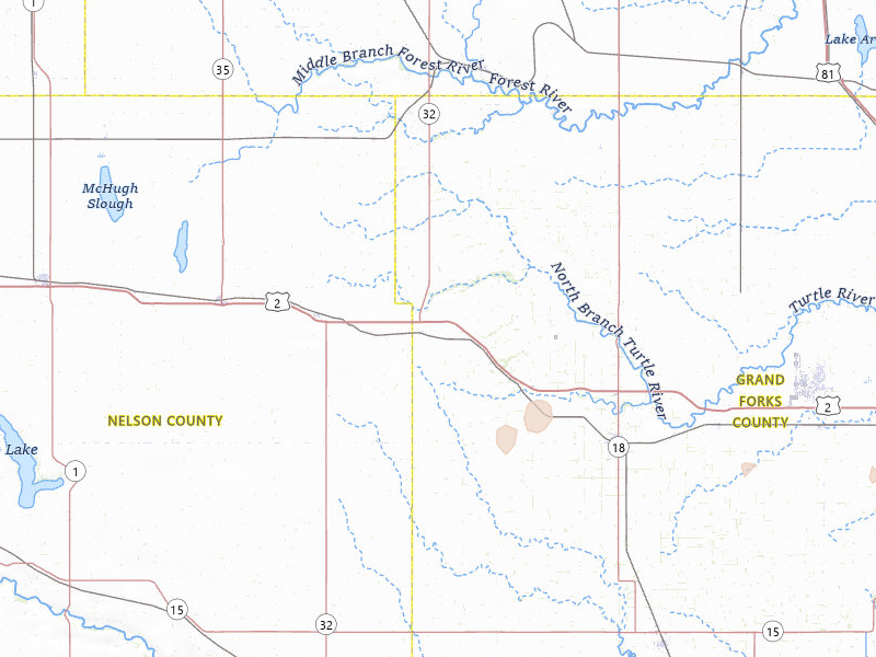 Radar-estimated hail-size map of the storm over Niagara, ND on Jun 3, 2026