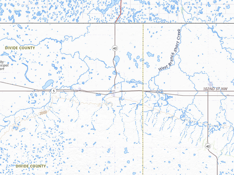Radar-estimated hail-size map of the storm over Noonan, ND on Jul 5, 2026