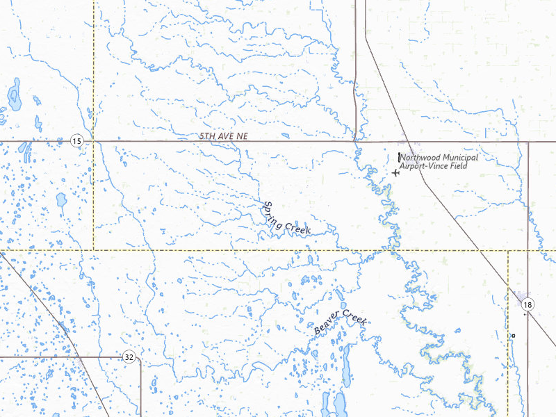 Radar-estimated hail-size map of the storm over Northwood, ND on Jul 30, 2026