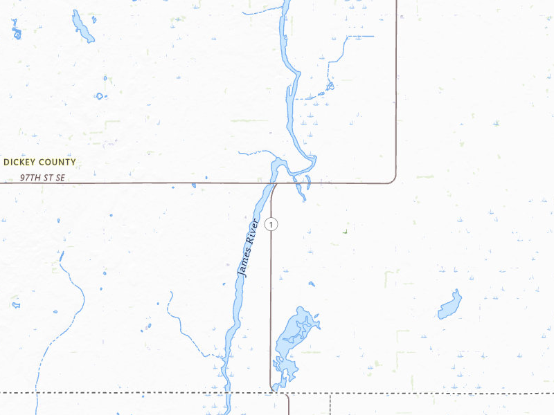 NEXRAD radar-signature map of the hail over Oakes, ND