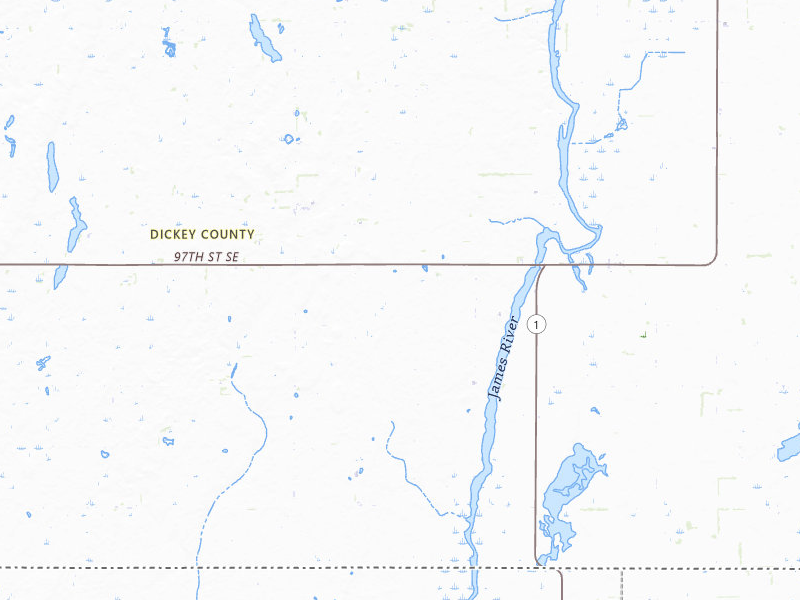 Radar-estimated hail-size map of the storm over Oakes, ND on Jul 9, 2026