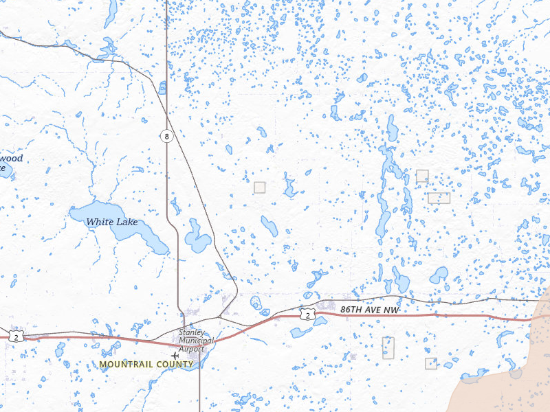 Radar-estimated hail-size map of the storm over Palermo, ND on Jun 6, 2026