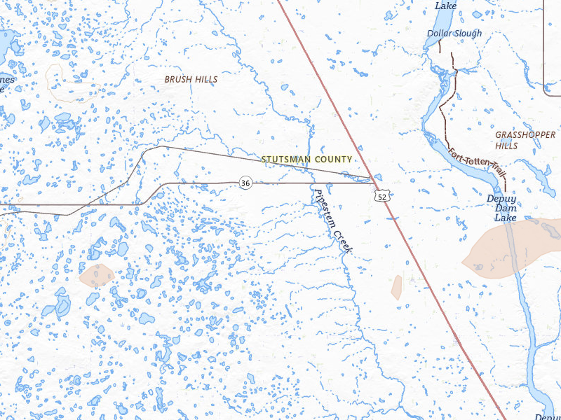 Radar-estimated hail-size map of the storm over Pingree, ND on Jun 10, 2026