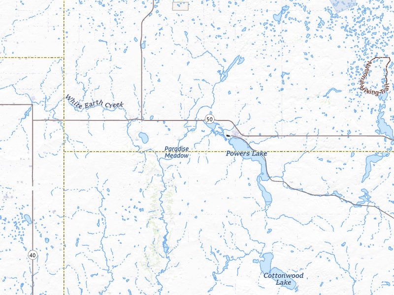 NEXRAD radar-signature map of the hail storm over Powers Lake, ND on Jun 28, 2026
