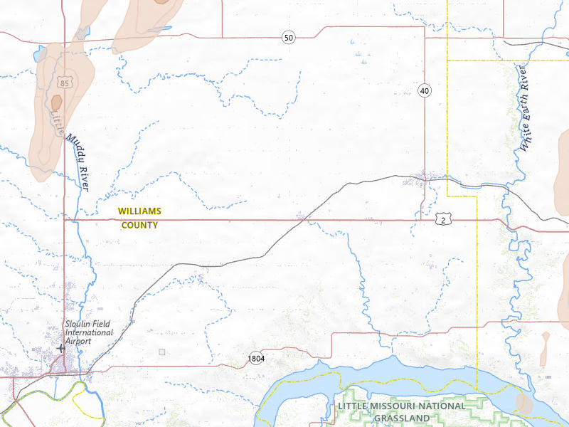 Radar-estimated hail-size map of the storm over Ray, ND on Jun 9, 2026