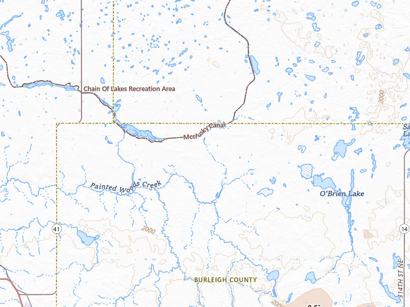 Radar-estimated hail-size map of the storm over Regan, ND on Jul 2, 2026