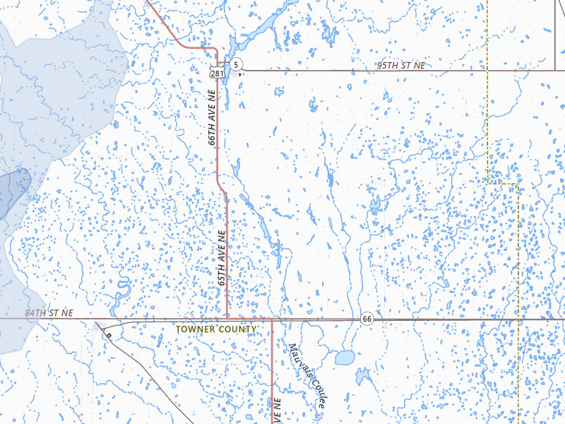 NEXRAD radar-signature map of the hail storm over Rocklake, ND on Jun 28, 2026