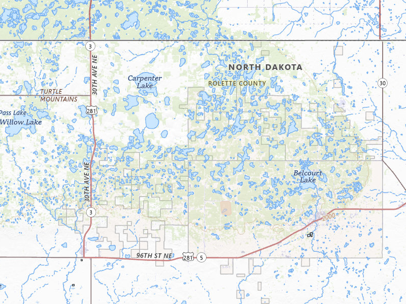 Radar-estimated hail-size map of the storm over Saint John, ND on Jul 14, 2026