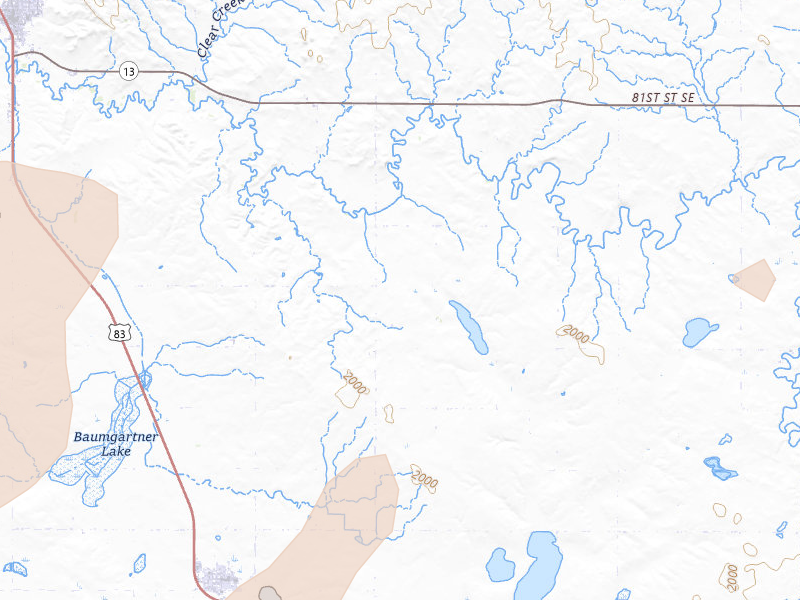 Radar-estimated hail-size map of the storm over Strasburg, ND on Jun 9, 2026