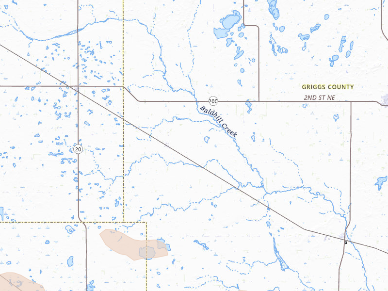 Radar-estimated hail-size map of the storm over Sutton, ND on Jun 2, 2026