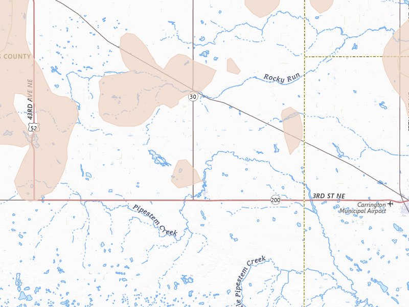 Radar-estimated hail-size map of the storm over Sykeston, ND