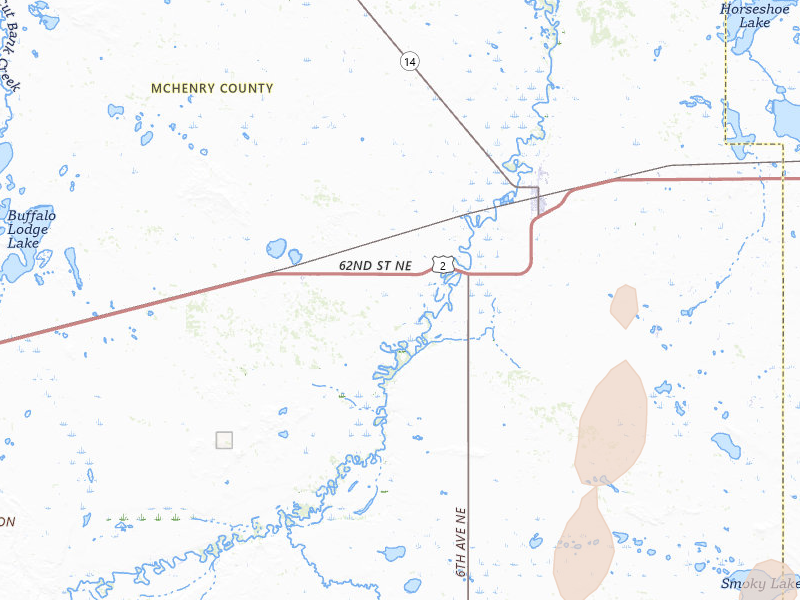 Radar-estimated hail-size map of the storm over Towner, ND on Jun 9, 2026