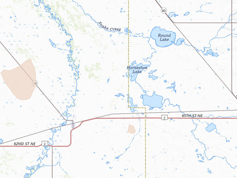 Radar-estimated hail-size map of the storm over Towner, ND on Jun 29, 2026