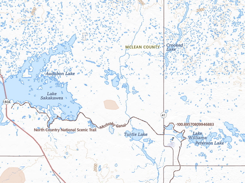 Radar-estimated hail-size map of the storm over Turtle Lake, ND on Aug 30, 2026