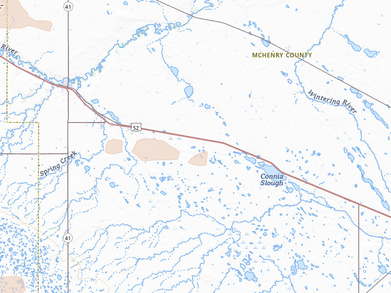 Radar-estimated hail-size map of the storm over Voltaire, ND on Aug 10, 2026
